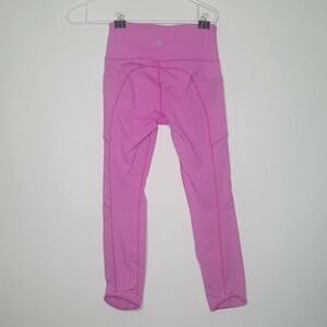 Athleta Women Size XS Pink Cropped Leggings Nylon Blend